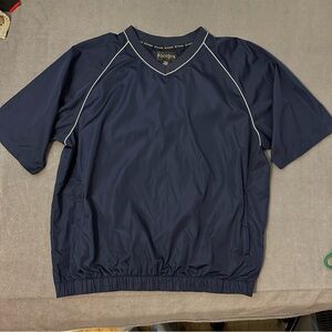 Footjoy Blue Short Sleeve Windbreaker Pullover B Neck Mens XL